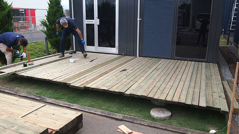 ウッドデッキ設置